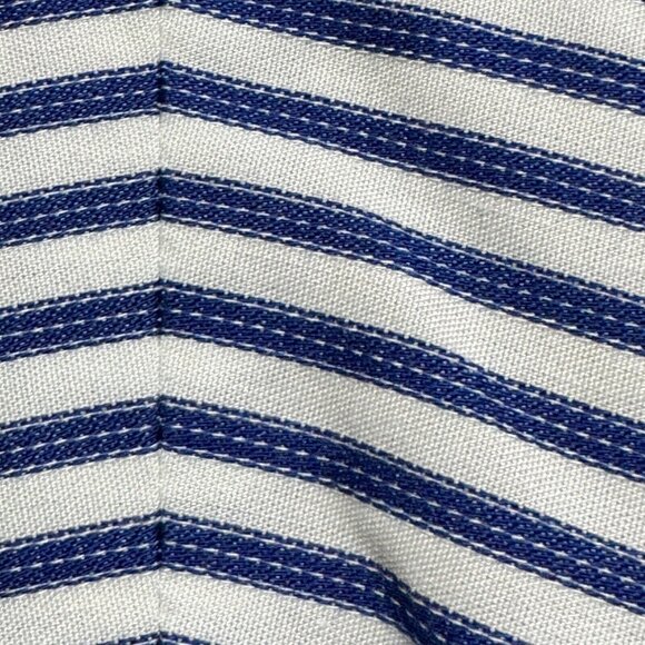 Hudson Room Slim Fitted 80's Two Ply Dress Shirt Striped Blue Mens 15.5 / 35 - Picture 12 of 13